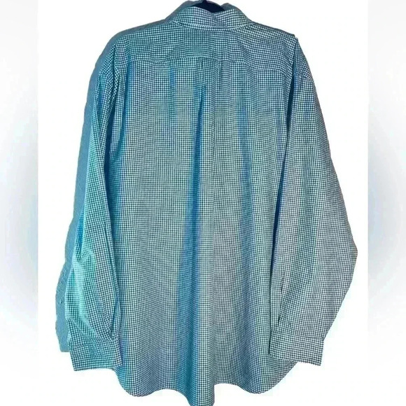 MENS RALPH LAUREN LONG SLEEVE BLUE/WHITE CHECKERED BUTTON DOWN SHIRT SIZE 2XB - Picture 2 of 5